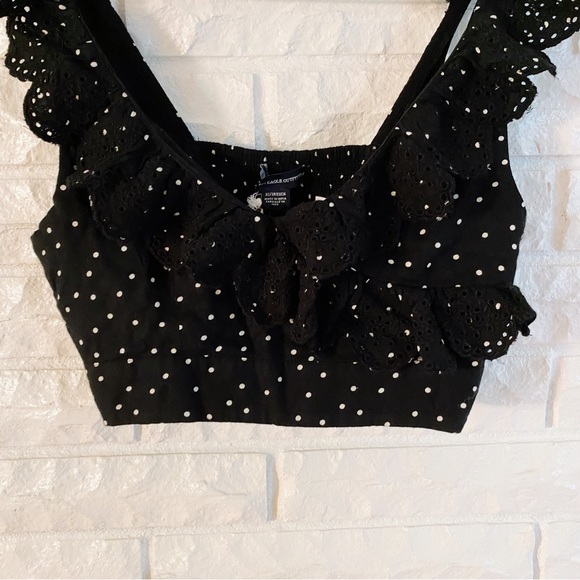 NWT American Eagle Lace and Polka Dot  Crop Top Size XS - Picture 6 of 9